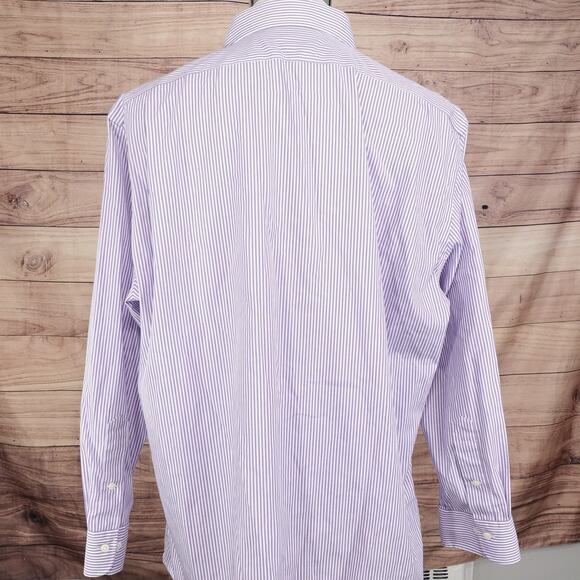 Lauren Ralph Lauren Shirt Mens XL 18 Slim Fit Non Iron Dress Button Down -L1 - Picture 4 of 7